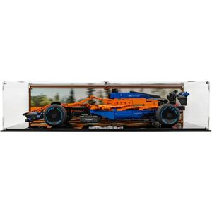 Wicked Brick Display Case for LEGO® Technic: McLaren Formula 1™ Race Car (42141) - Display case with background design