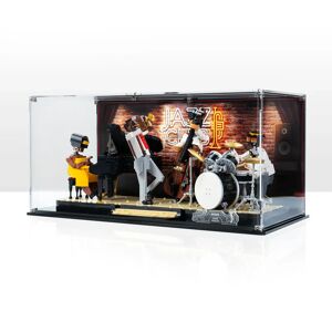 Wicked Brick Display Case for LEGO® Ideas® Jazz Quartet (21334) - Display case with background design