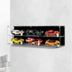 Wicked Brick Wall Mounted Display Case for 6x LEGO® Speed Champions Cars (2x3)