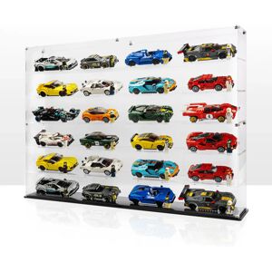 Display Case For 24x LEGO® Speed Champions Cars (6x4)   LEGO Display Case   Speed Champions Case   Crystal Clear Perspex® Display Case   Wicked Brick