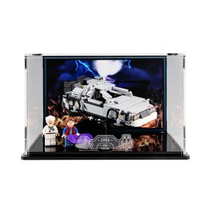 Wicked Brick Display case for LEGO® Ideas: The DeLorean (21103) - Display case with Part I background