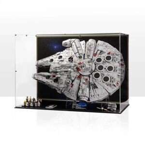 Display Case For LEGO® Star Wars™ UCS Millennium Falcon   Display Case With Galaxy Background Display Stand & Choice Of Backgrounds   Wicked Brick