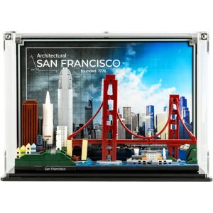 Wicked Brick Display Case for LEGO® Architecture: San Francisco Skyline (21043) - Display Case with printed background