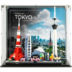 Wicked Brick Display Case for LEGO® Architecture: Tokyo Skyline (21051) - Display Case with Background