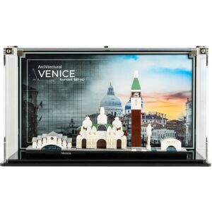 Wicked Brick Display Case for LEGO® Architecture: Venice Skyline (21026) - Display Case with Custom Background