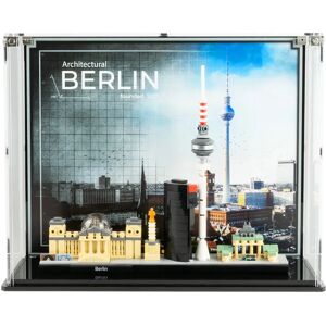 Wicked Brick Display Case for LEGO® Architecture: Berlin Skyline (21027) - Display Case with printed background