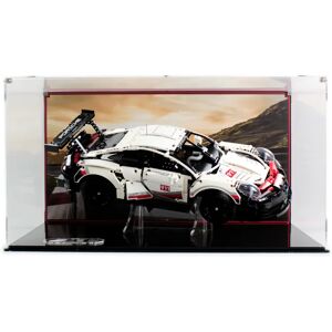 Wicked Brick Display case for LEGO® Technic: Porsche 911 RSR (42096) - Display case with printed vinyl background