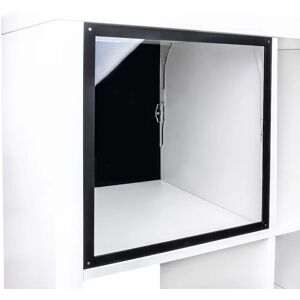 Wicked Brick Display windows for IKEA® KALLAX unit - Black matte / Single window and blanking plate