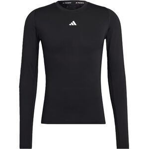 adidas Men's Techfit Long Sleeve T-Shirt, Black, S