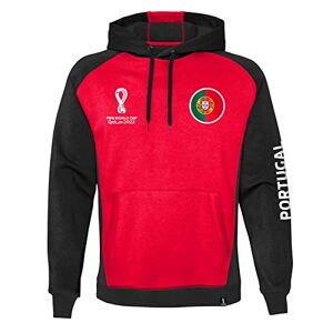Official FIFA World Cup 2022 Overhead Hoodie, Men's, Portugal, X-X-Large Red/Black