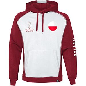 Official FIFA World Cup 2022 Overhead Hoodie, Men's, Poland, Small Red/White