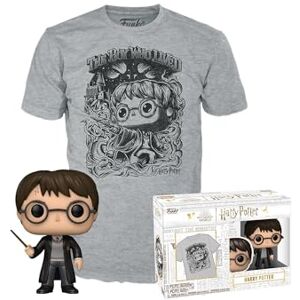 Funko POP! & Tee: Harry Potter - Flocked - Small - (S) - T-Shirt - Clothes With Collectable Vinyl Figure - Gift Idea - Toys and Short Sleeve Top for Adults Unisex Men and Women - Official Merchandise