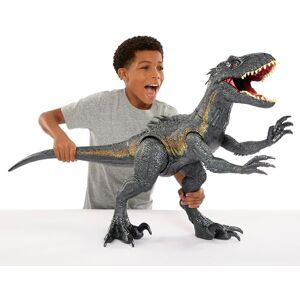 Mattel Jurassic World: Fallen Kingdom Giant Dinosaur Toy, Super Colossal Indoraptor, Swallows Mini Figures, 3 Feet Long Authentic Figure, HKY14