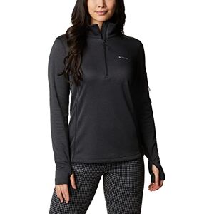 Columbia Women's W Park View Grid Fleece Half Zip Fleece Pull Over, black heather, Size M