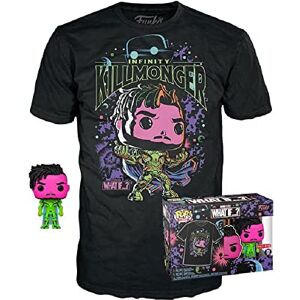 Funko Pop! & Tee: What If3- Small - Killmonger - (S) - Anything Goes - T-Shirt - Clothes With Collectable Vinyl Figure - Gift Idea - Toys and Short Sleeve Top for Adults Unisex Men and Women