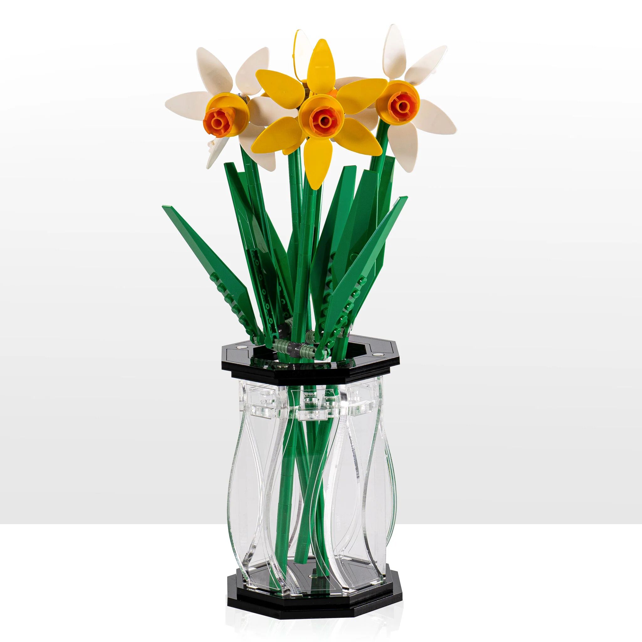 Wicked Brick Large Display Vase for LEGO® Flowers - Black - 3 - Wavy design