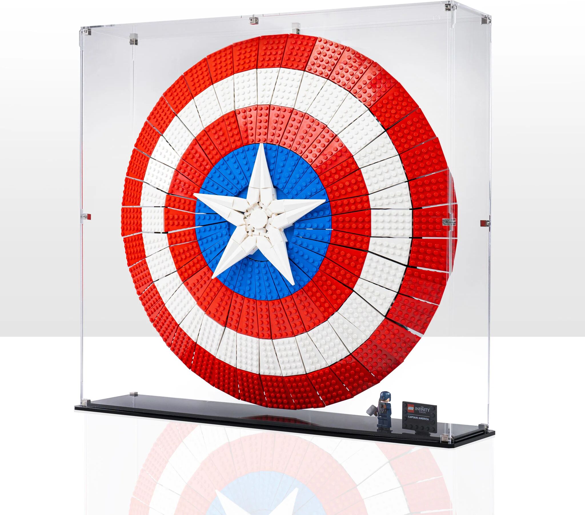 Wicked Brick Clear display case for LEGO® Marvel Captain America's Shield (76262)