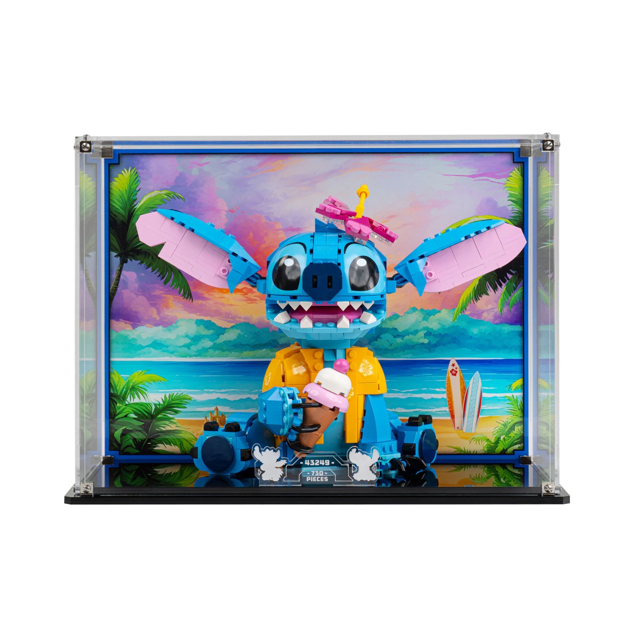 Wicked Brick Display Case for LEGO® Disney Stitch (43249) - Printed Background