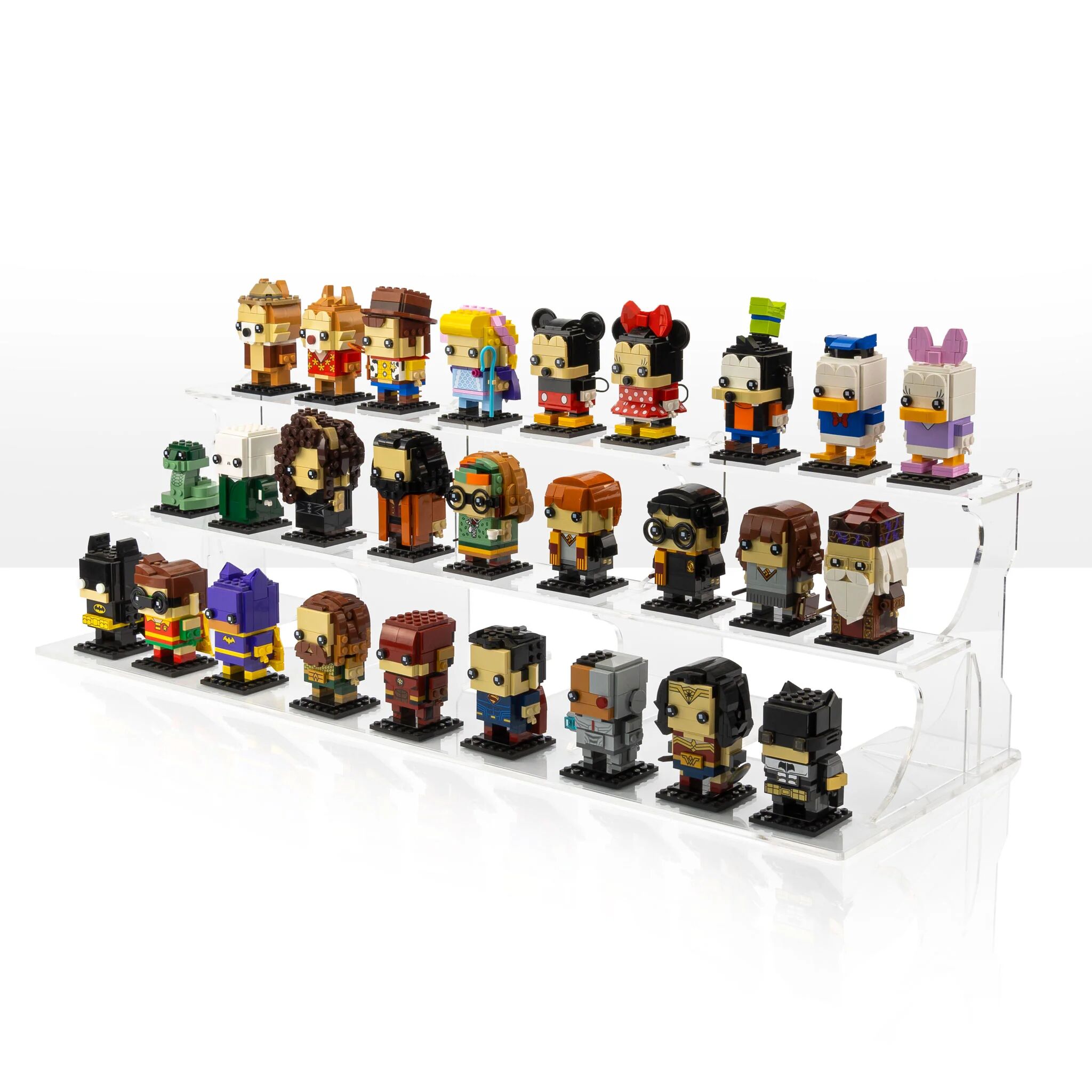 Wicked Brick Display podium for LEGO® Brickheadz for IKEA® Billy Bookcase - Full / Clear