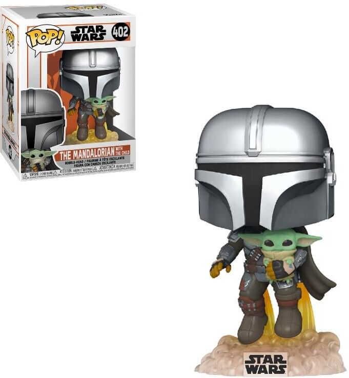 Pop! Vinyl Star Wars The Mandalorian Mandalorian Flying with Jet Funko Pop! Vinyl