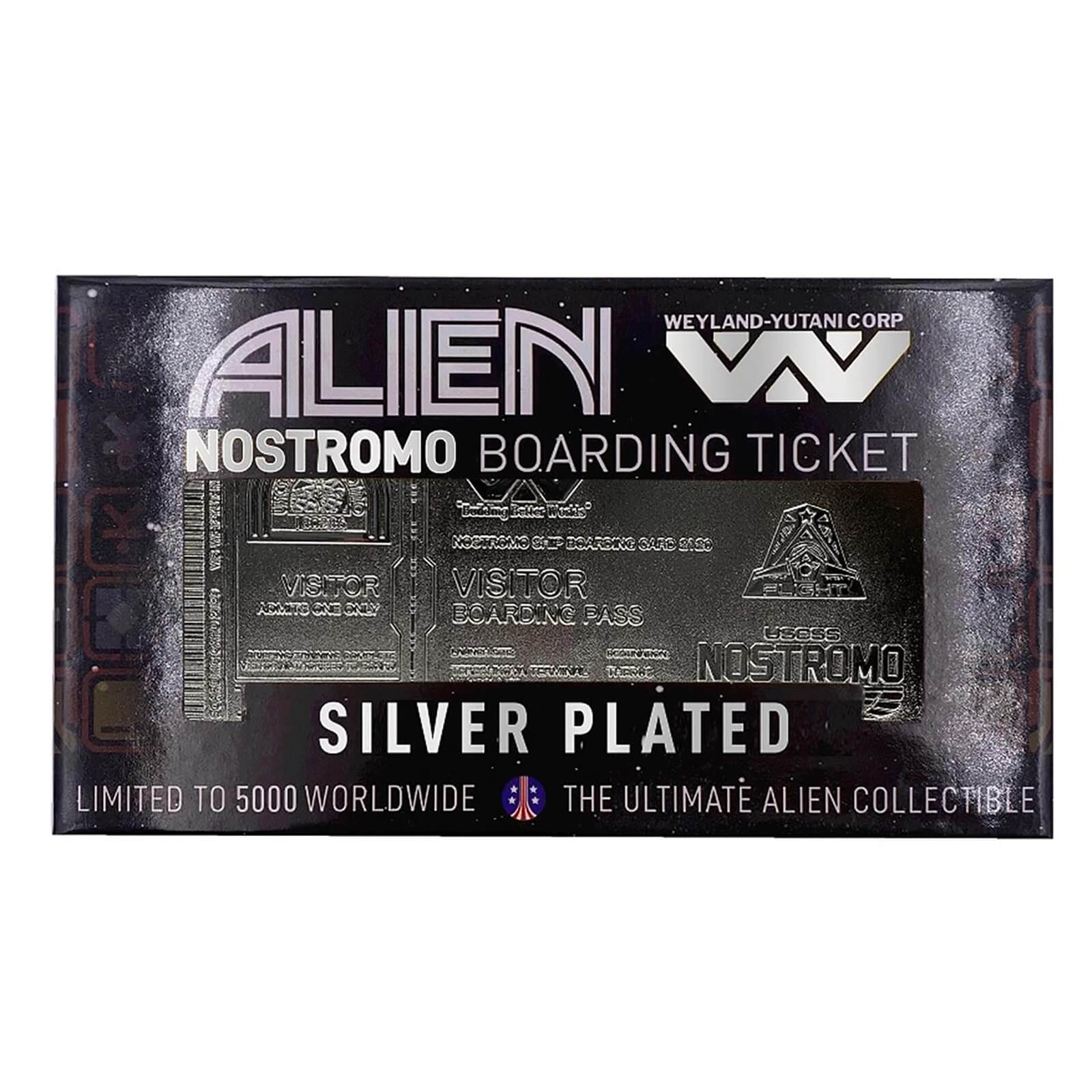 Fanattik Alien Silver Plated Limited Edition Nostromo Boarding Ticket