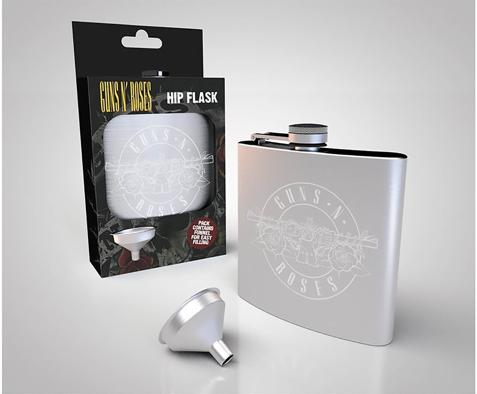 GB Eye Guns N' Roses Logo Hip Flask