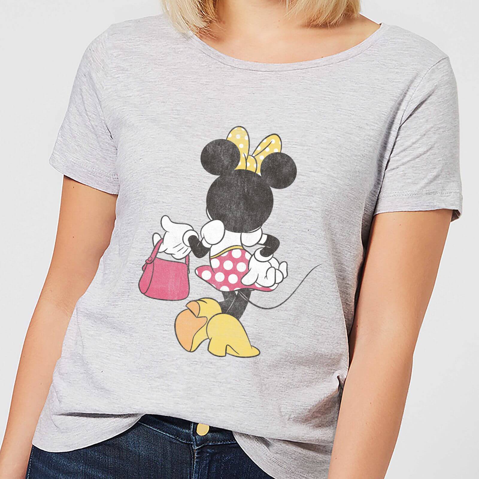 Disney Mickey Mouse Minnie Mouse Back Pose Women's T-Shirt - Grey - XXL - Grey