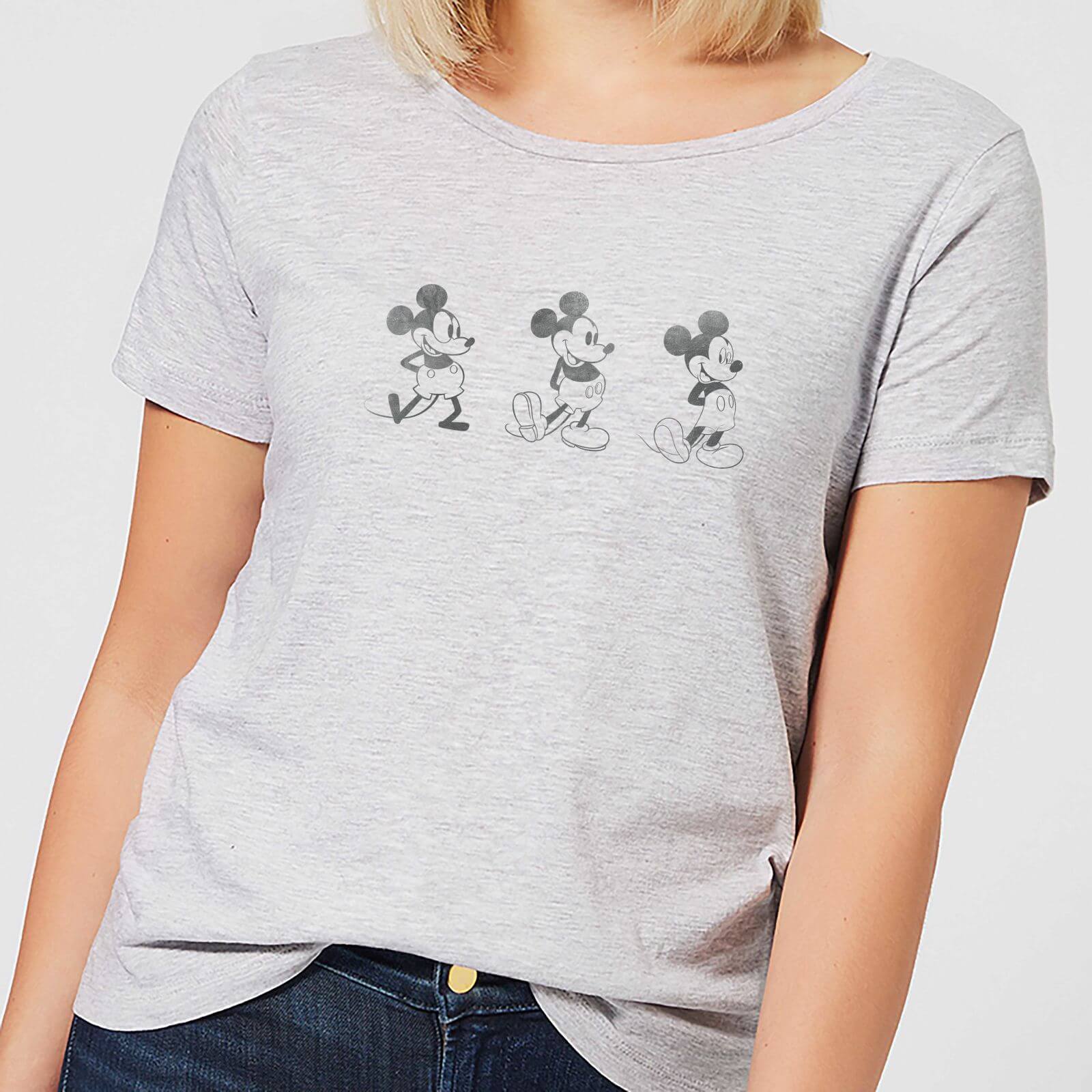Disney Mickey Mouse Evolution Three Poses Women's T-Shirt - Grey - XXL - Grey