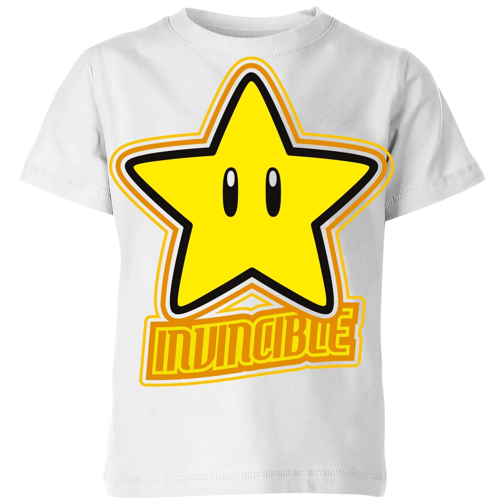 Nintendo Super Mario Invincible Kid's T-Shirt - White - 9-10 Years - White
