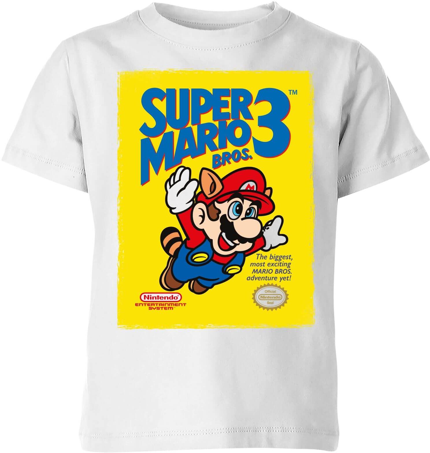 Nintendo Super Mario Bros 3 Kid's T-Shirt - White - 11-12 Years - White