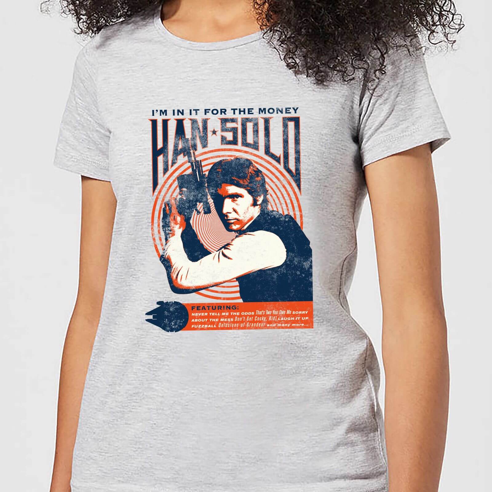 Star Wars Han Solo Retro Poster Women's T-Shirt - Grey - M - Grey