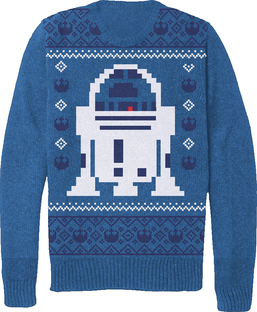 Star Wars Men's Christmas R2-D2 Knitted Jumper - Blue - L - Blue