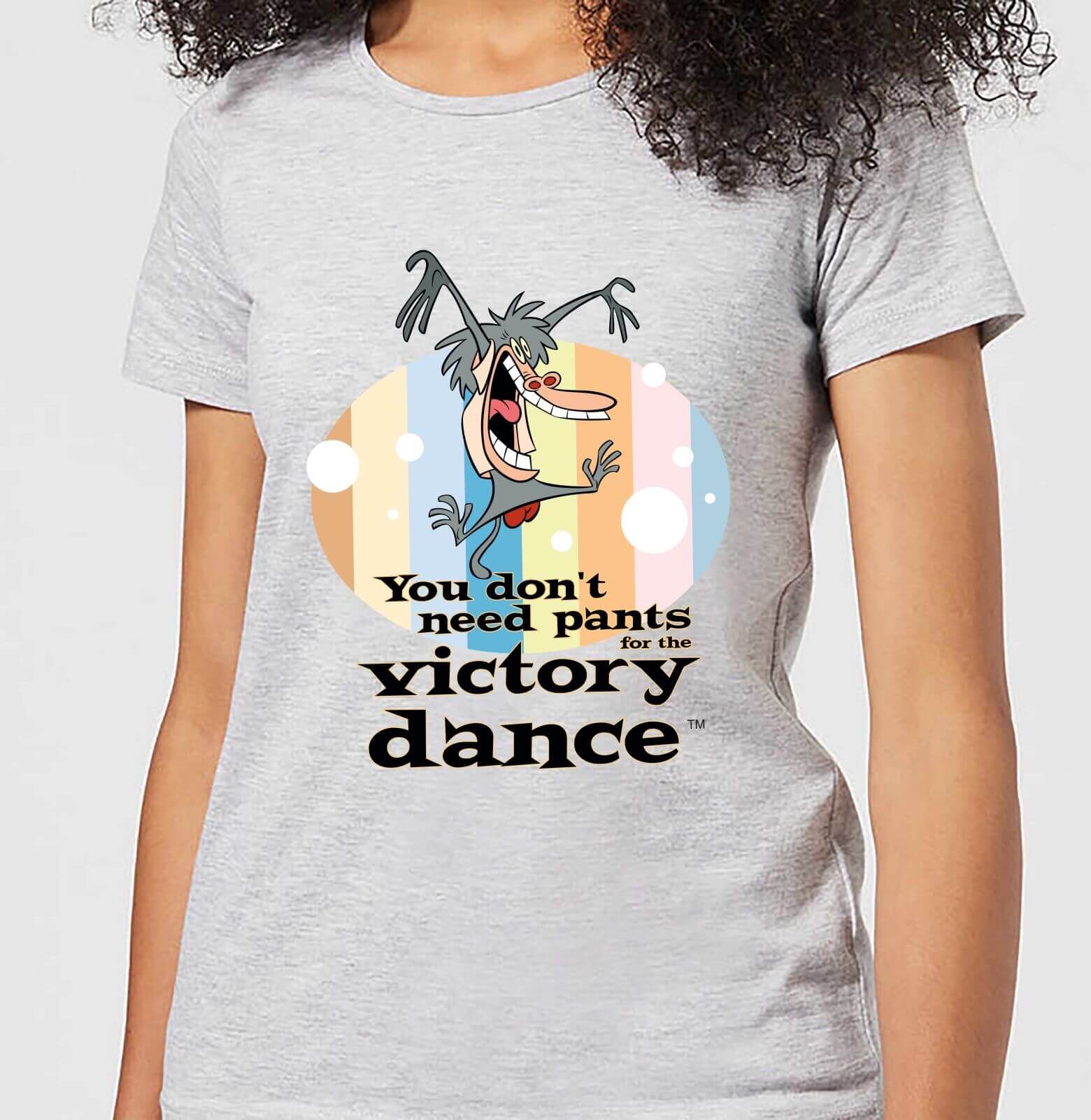 Cartoon Network I Am Weasel You Don't Need Pants For The Victory Dance Women's T-Shirt - Grey - L - Grey