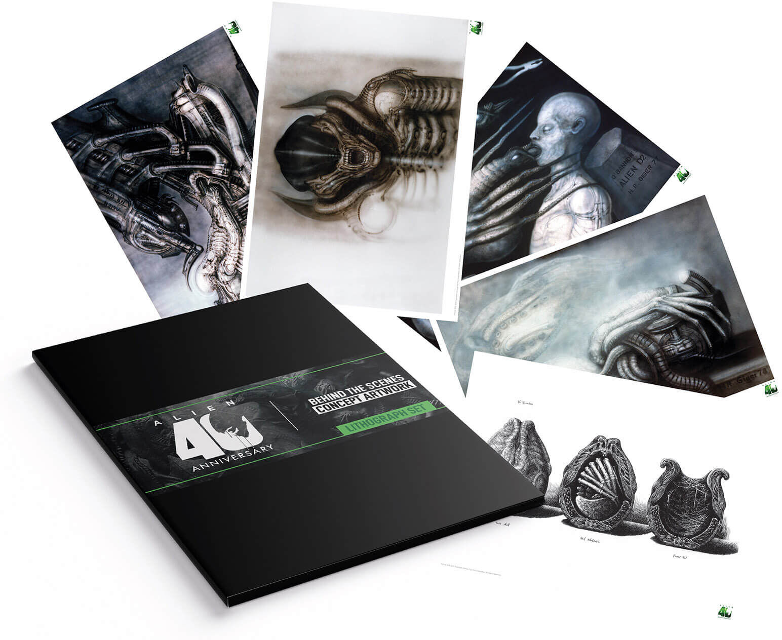 Alien Lithograph - Set of 5 Prints