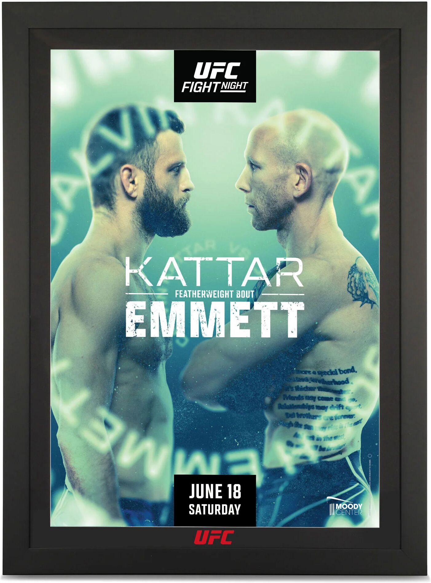 UFC Collectibles UFC Fight Night: Kattar vs Emmett Autographed Poster