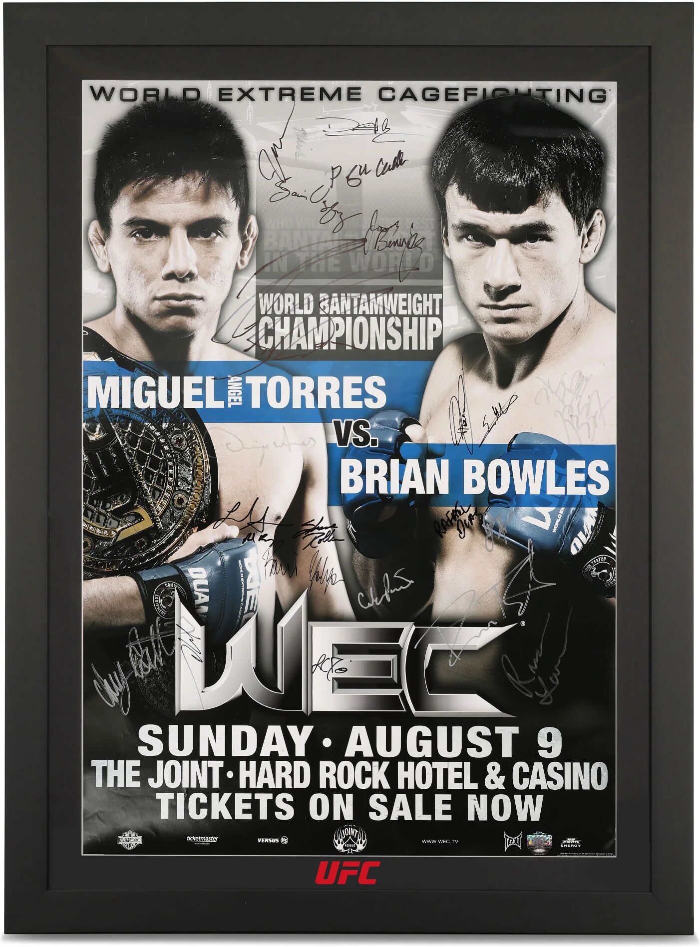 UFC Collectibles WEC 42: Torres vs Bowles Autographed Event Poster