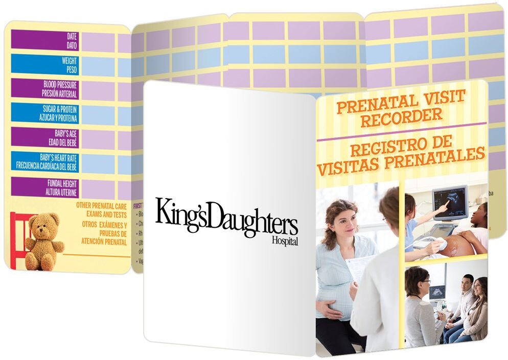 Positive Promotions 300 Prenatal Visit Recorder English/Spanish Pocket Pals - Personalization Available