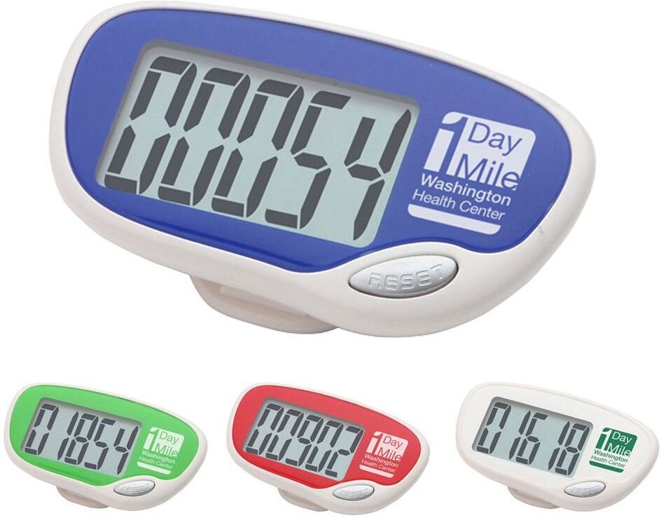 Positive Promotions 50 Easy Read Large Screen Pedometers - Personalization Available