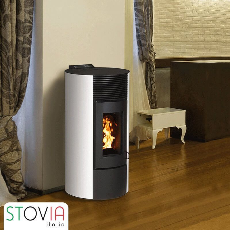 STOVIA ITALIA Dino étanche 9Kw - Poêle à granulés STOVIA ITALIA   Noir - Sans wifi