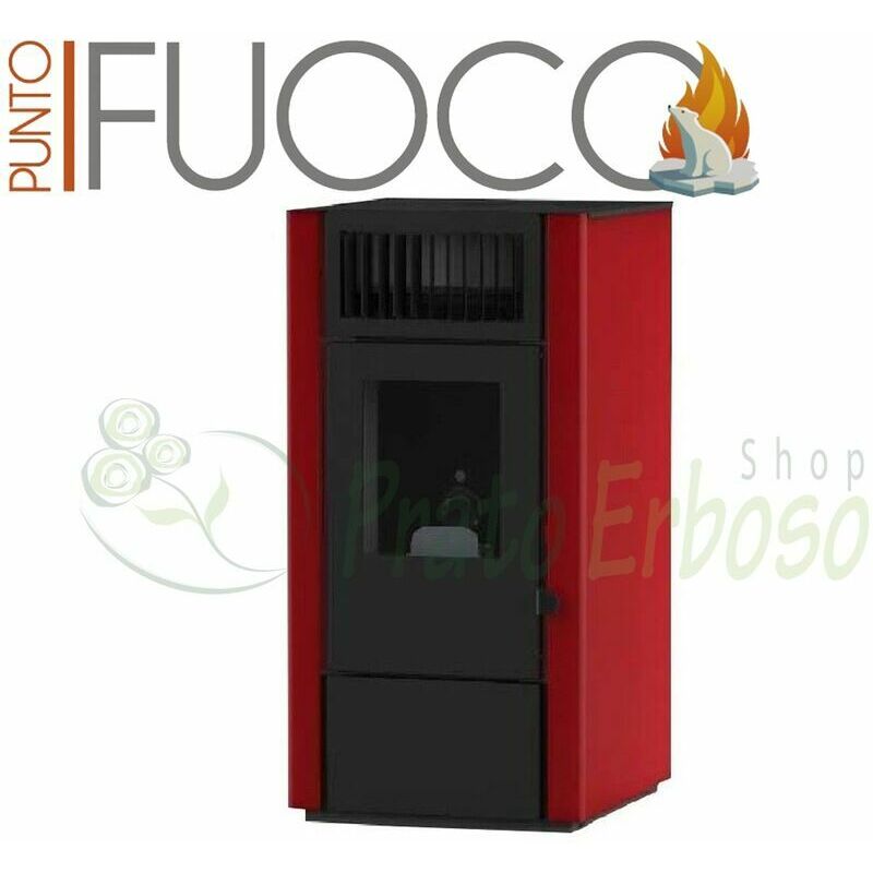 PUNTO FUOCO Dora - Poêle à granulés 9 kw rouge