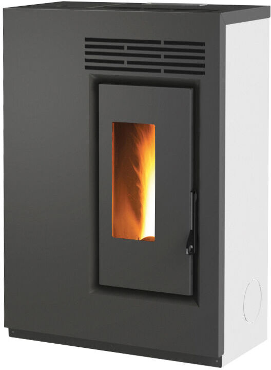 SAROM Poêle à pellet 'GE 60' 6 kW, Slim 25 cm - blanc