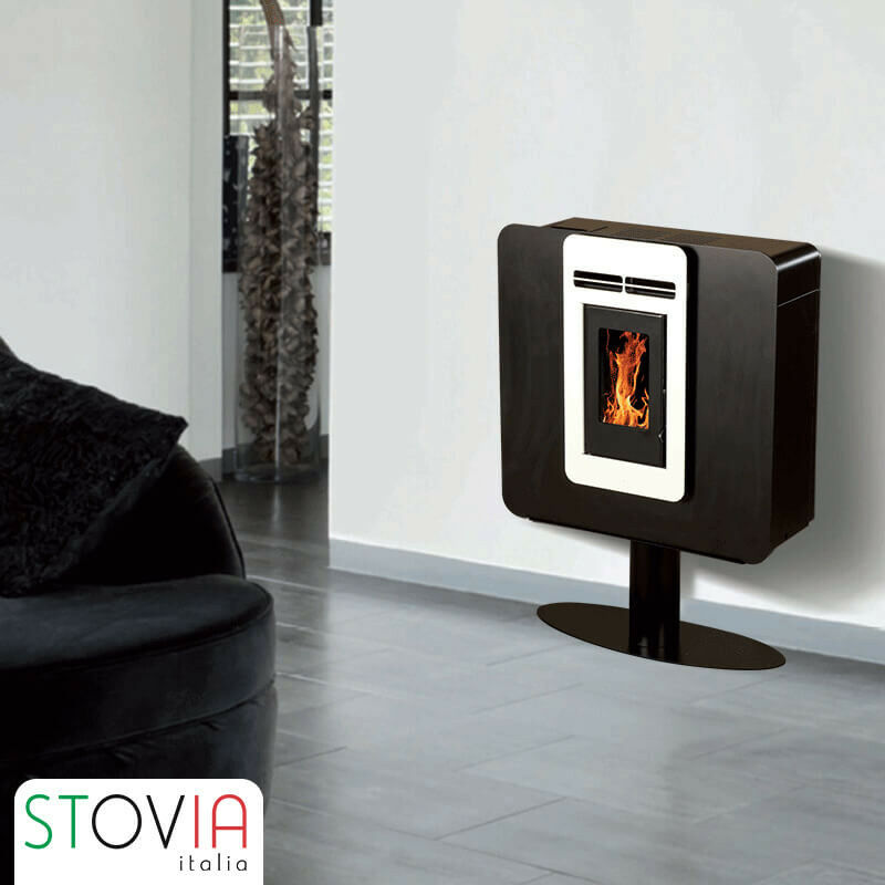 STOVIA ITALIA Vivara étanche 6Kw- Poêle à granulés STOVIA ITALIA   Blanc - Avec wifi