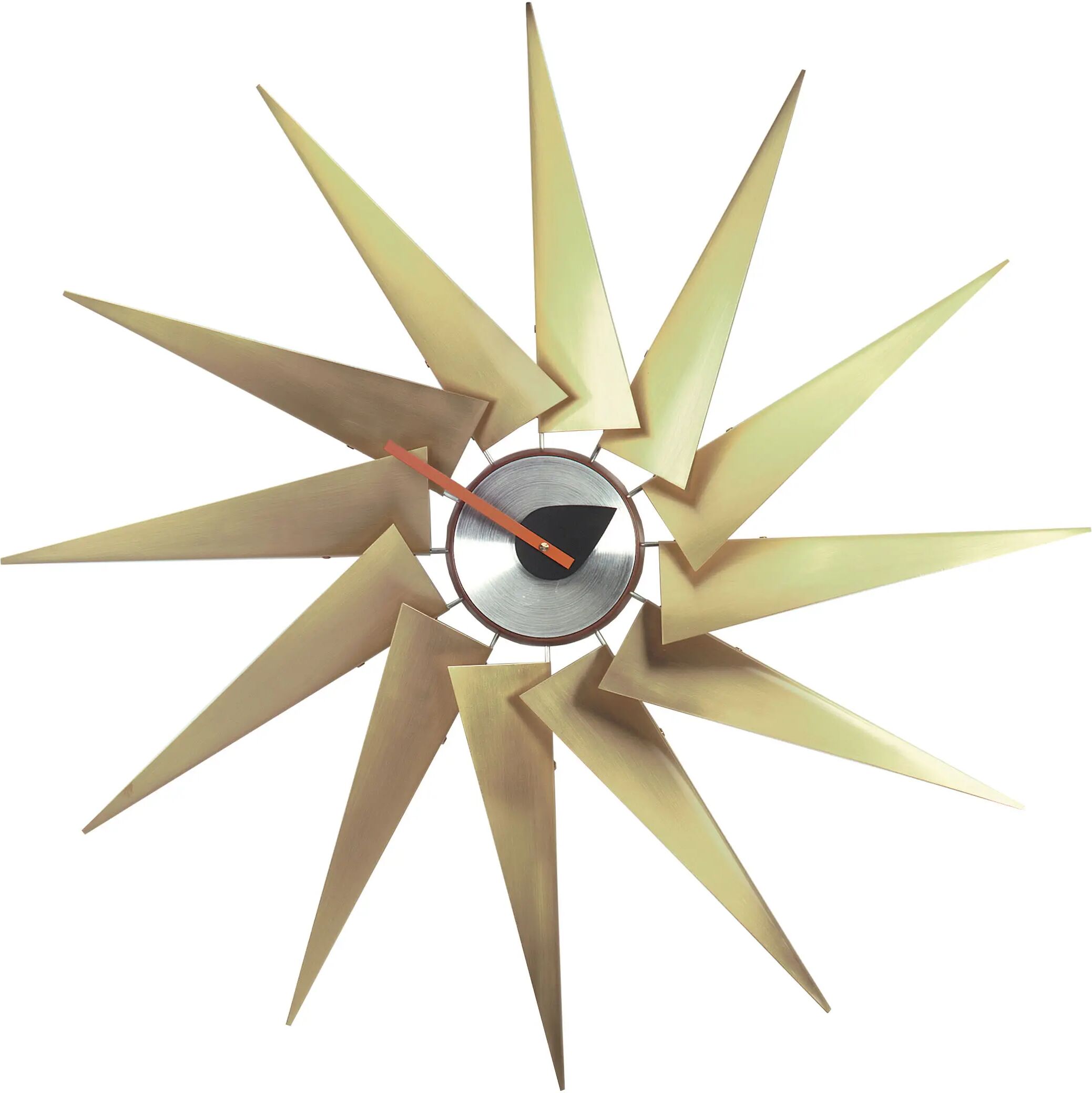 Vitra Turbine Clock Wanduhr  gelb