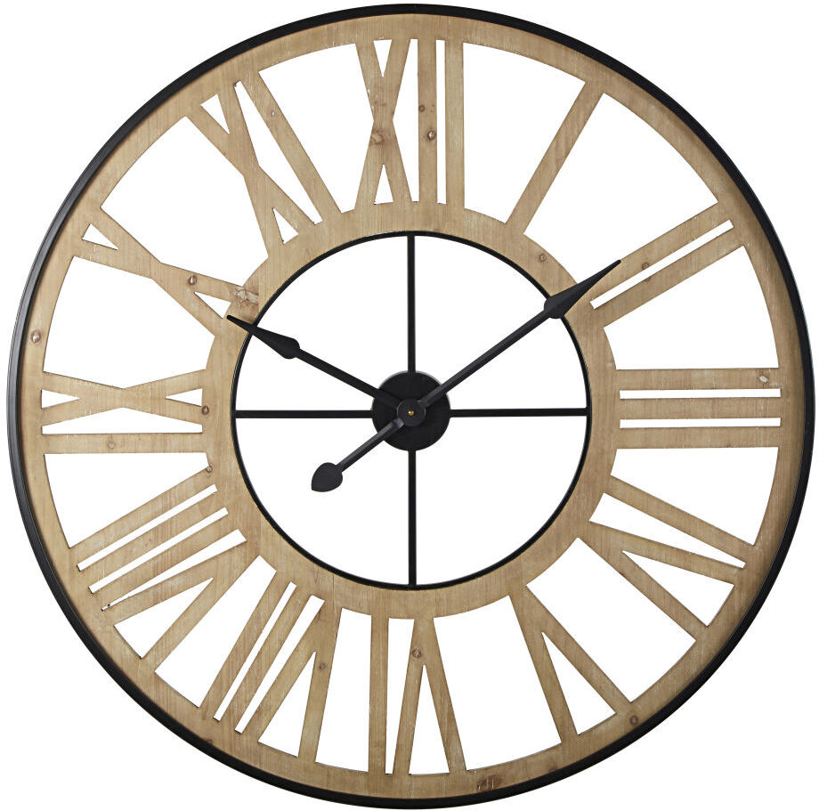 Maisons du Monde Horloge coloris noir et naturel D100