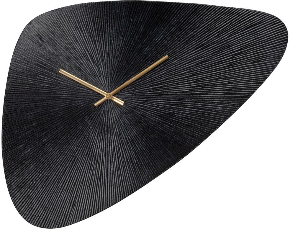 Maisons du Monde Horloge ovoïde en métal noir 59x39