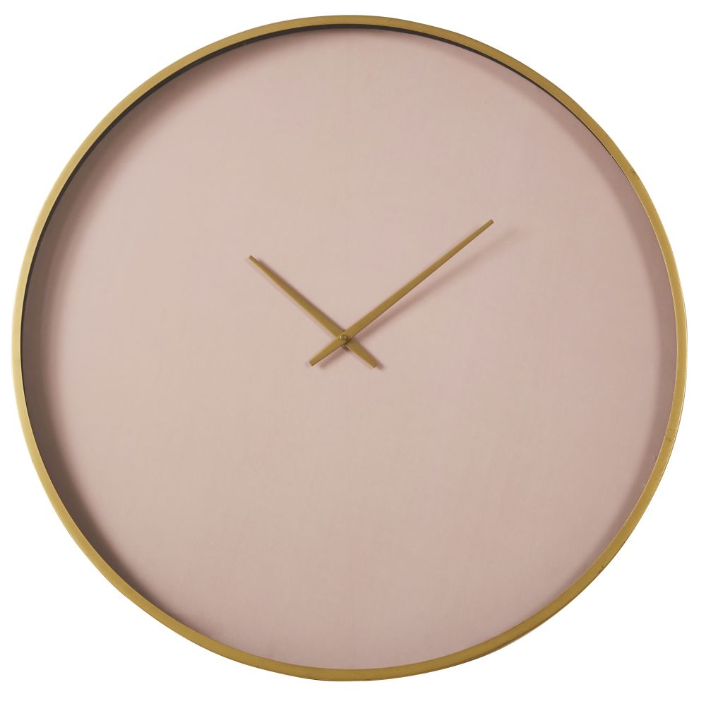 Maisons du Monde Horloge rose et doré mat D80