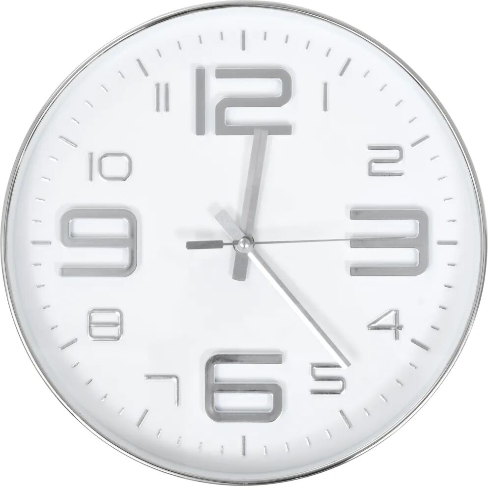 vidaXL Horloge murale 30 cm Argenté