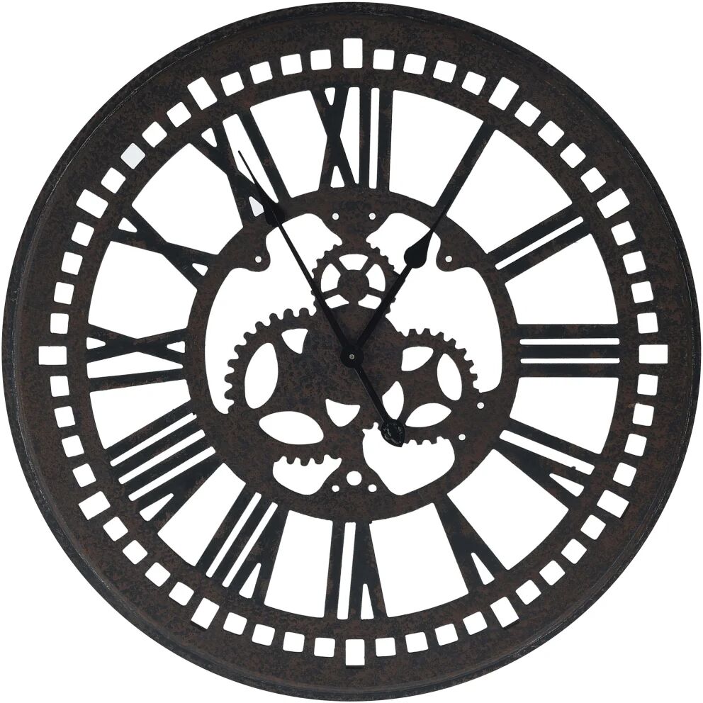 vidaXL Horloge murale Noir 70 cm MDF