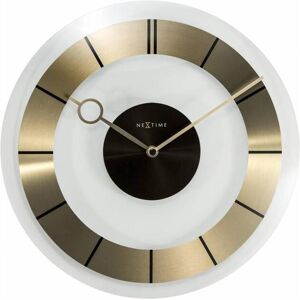 NEXTIME Wanduhr goldfarben