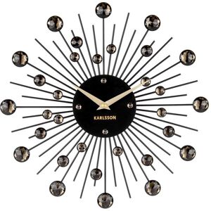 Karlsson Wanduhr »Sunburst Medium Ø« Schwarz